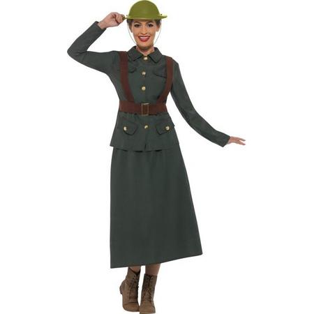 Leger & Oorlog Kostuum | Engelse Tweede Wereldoorlog Soldaat | Vrouw | Small | Carnaval kostuum | Verkleedkleding